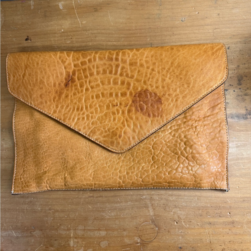 Well-Loved Genuine Leather Envelope Clutch